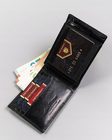 Kleine herren geldbörse aus Leder ohne äußeren Verschluss – Peterson