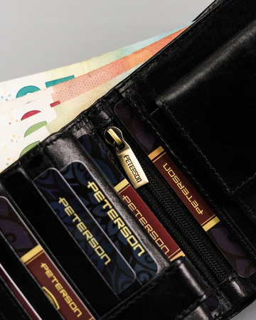 Große Herren Geldbörse aus echtem Leder – Peterson