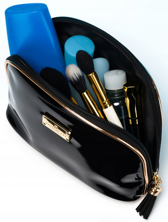 Elegante Damen Kosmetiktasche aus schwarzem, wasserabweisendem Material – Peterson