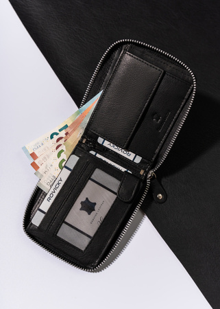 Herren Geldbörse aus Leder mit Reißverschluss – Always Wild