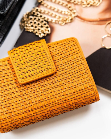 Damen Geldbörse aus Leder mit Druckknopfverschluss – Rovicky