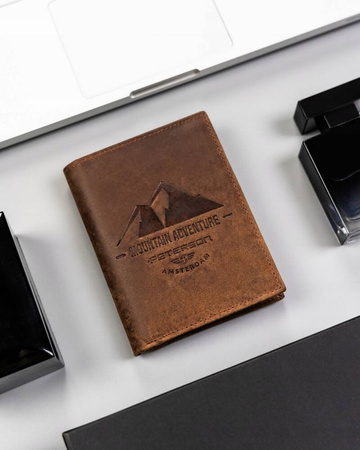 Große vertikale Herren Geldbörse aus echtem Leder – Peterson