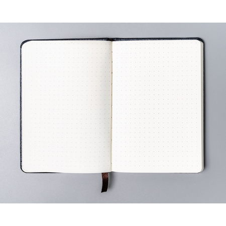 Notizbuch A6 grau gepunktet bedruckt - Peterson