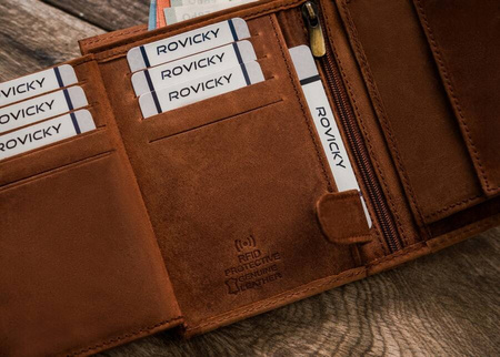 Große vertikale Herren Geldbörse aus Echtleder – Always Wild