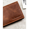 Herren-Geldbörse aus Leder in Braun ohne äußeren Verschluss – Rovicky