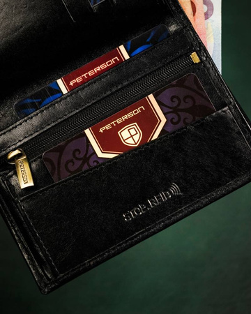 Große Herren Geldbörse aus Leder ohne Verschluss – Peterson