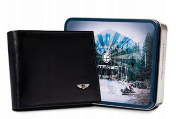 Herren Geldbörse aus Leder ohne äußeren Verschluss – Peterson