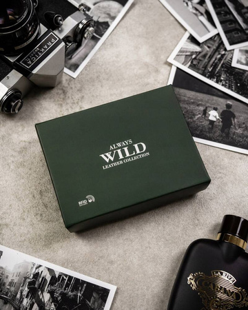 Herren Geldbörse aus Echtleder im Hochformat – Always Wild
