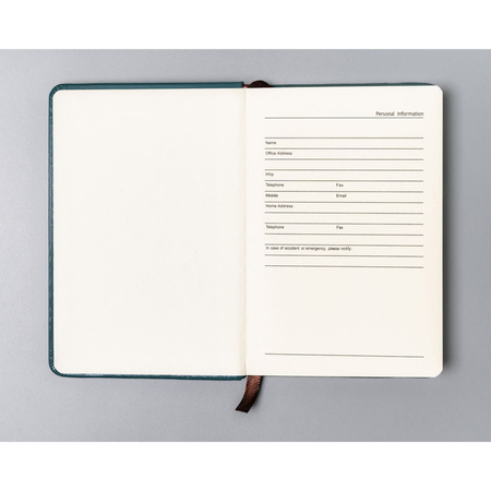 Notizbuch A6 in grün bedruckt mit Linien - Peterson