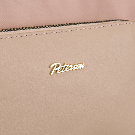 Damen-Umhängetasche aus Nylon in Rosa, mit Reißverschluss – Peterson