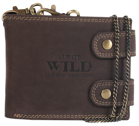 Große Herren Geldbörse aus Leder mit RFID-Schutz – Always Wild