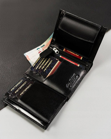 Kleine Herren Geldbörse aus Echtleder ohne Verschluss – Peterson