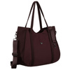 Bordeauxfarbener Damen-Shopper aus Polyester, einteilig und mit Reißverschluss – Peterson