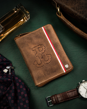 Große Herren Geldbörse aus Leder mit RFID-Schutz – Peterson