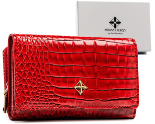 Damen Geldbörse aus Öko-Leder mit Druckknopfverschluss – Milano Design