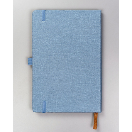 Hellblaues Notizbuch A5 mit Linien und Gummiband – Peterson