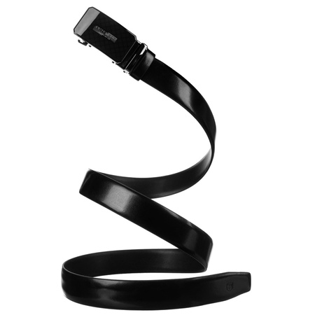 Herren-Gürtel in Schwarz aus Naturleder mit automatischer Schnalle – Peterson