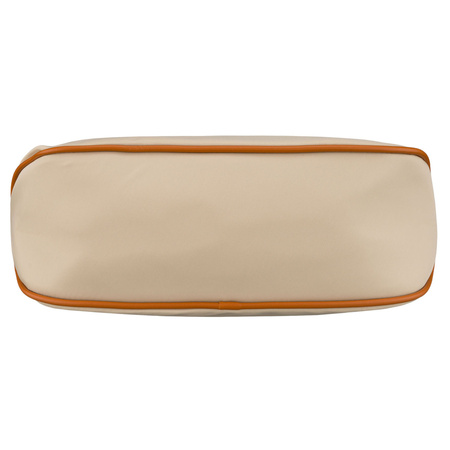 Praktische Damen-Geldbörse aus Polyester und Öko-Leder in Ecru, mit Reißverschluss – Peterson