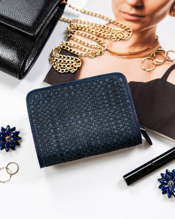 Damen Geldbörse aus Leder mit Druckknopfverschluss – Rovicky