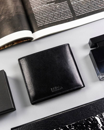 Kleine herren geldbörse aus Leder ohne äußeren Verschluss – Peterson