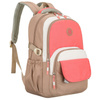 Jugendlicher Schulrucksack aus Polyester in Beige-Rosa mit Laptopfach – Peterson