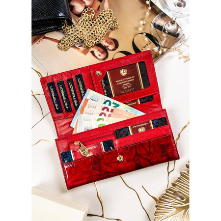 Große rote Damen Geldbörse mit vielen Fächern – Peterson