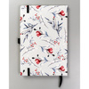 Notizbuch A5 im festen Einband mit Blumenmuster und Gummiband – Peterson