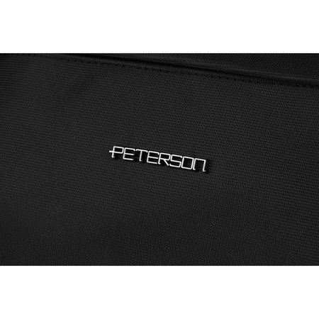 Schwarze Herren Reisekosmetiktasche aus Polyester mit Reißverschluss – Peterson