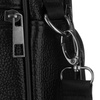 Schwarze Herren-Umhängetasche aus Naturleder, mit Reißverschluss – Rovicky