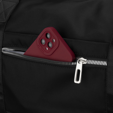 Damen Trainingstasche aus Polyester in Schwarz mit Reißverschluss - Peterson