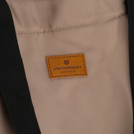 Große Damentasche aus Polyester in Beige, ein Hauptfach - Peterson