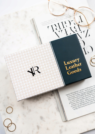 Elegante Damen Geldbörse aus Leder mit Druckknopf – Rovicky