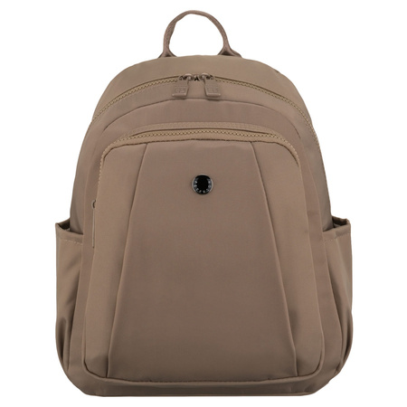 Beiger Damen-Rucksack aus Polyester, an verstellbaren Trägern hängend - Peterson