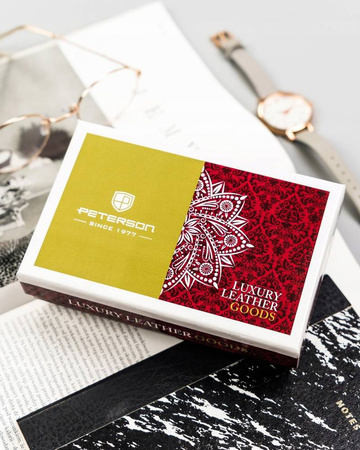 Damen Geldbörse aus Leder mit RFID-Schutz – Peterson