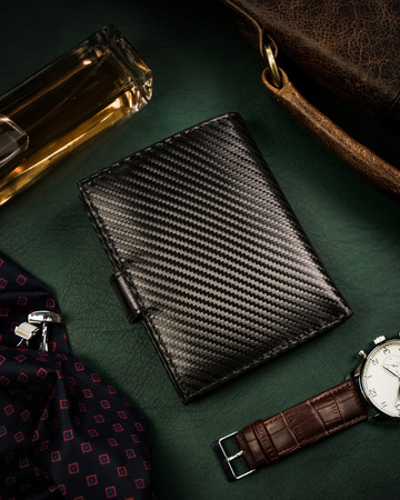 Große Herren Geldbörse aus echtem Leder mit Druckknopf – Peterson