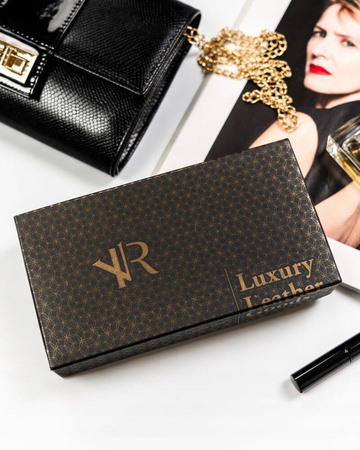 Kleine Damen Geldbörse aus Leder mit Druckknopf – Rovicky