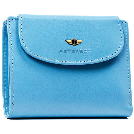 Kleine Damen Geldbörse aus Leder mit Druckknopf – Peterson