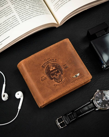 Herren Geldbörse ohne Verschluss aus Nubukleder – Peterson