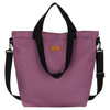 Damen-Shopper in violetter Farbe, einteilig und mit Reißverschluss geschlossen mit Außentasche - Rovicky