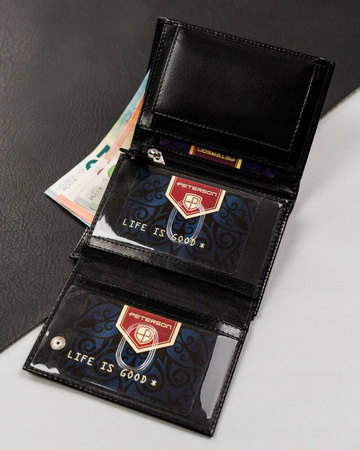 Große Herren Geldbörse ohne Verschluss aus Leder – Peterson