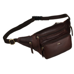 Klassische Herren Bauchtasche aus Leder für die Hüfte – Peterson