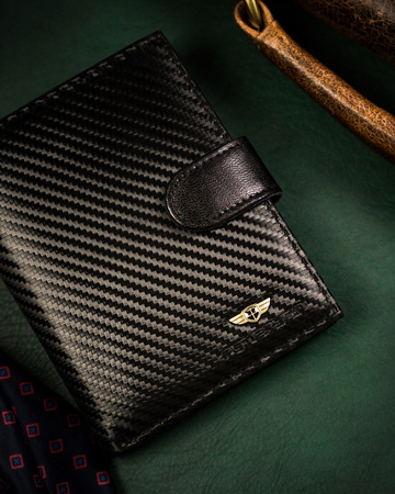 Große Herren Geldbörse aus echtem Leder mit Druckknopf – Peterson