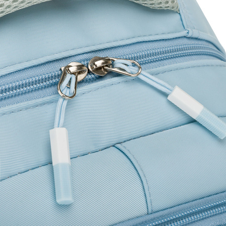 Peterson Schulrucksack aus Polyester in Hellblau mit verstellbaren Trägern