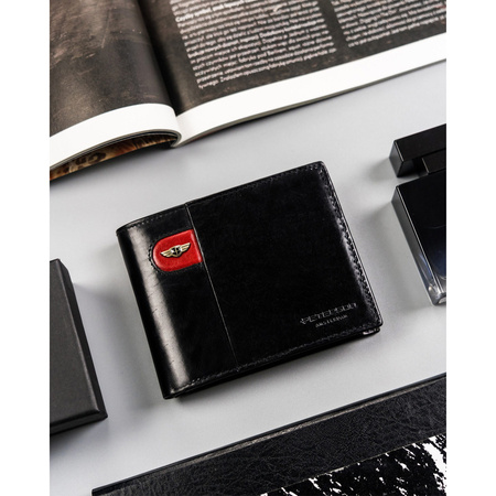 Große Herren Geldbörse aus echtem Leder ohne Verschluss – Peterson