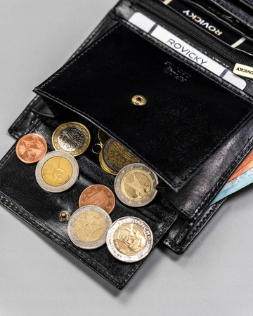 Große Herren Geldbörse aus Leder ohne Verschluss – Rovicky