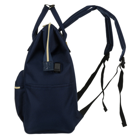 Marineblauer Damen Rucksack mit Laptopfach und verstellbaren Riemen – Peterson
