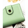 Grüne Damen-Geldbörse aus Öko-Leder mit Reißverschluss und Druckknopf – Peterson