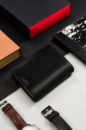 Kleine Herren Geldbörse aus Echtleder ohne Verschluss – Peterson