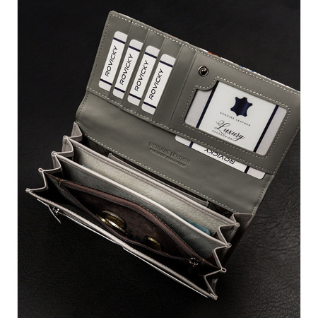 Große Damen Geldbörse bunt aus Leder & Öko-Leder – 4U Cavaldi