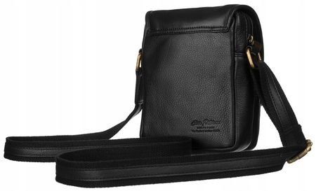 Herren Umhängetasche aus Leder mit Reißverschlusstasche – Peterson